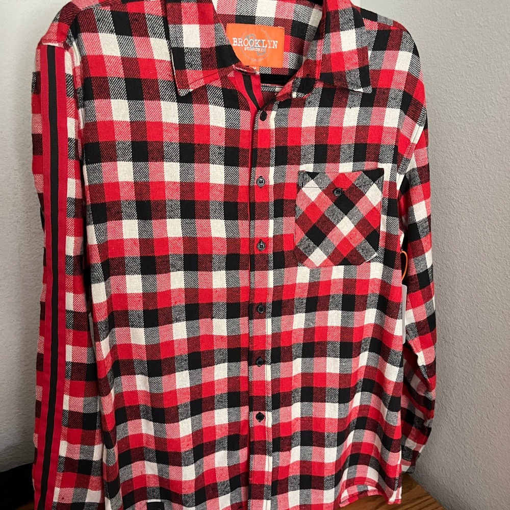Red and Black Plaid Men's Shirt